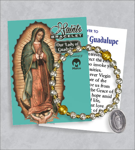 Our Lady of Guadalupe Bracelet with Prayer Card