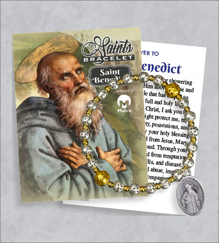 St Benedict Bracelet with Prayer Card