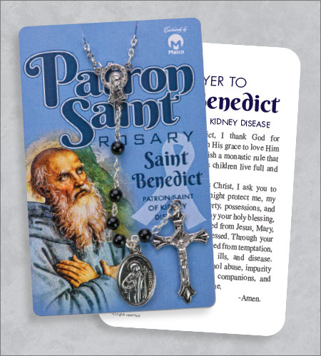 St Benedict Rosary On Prayer Card