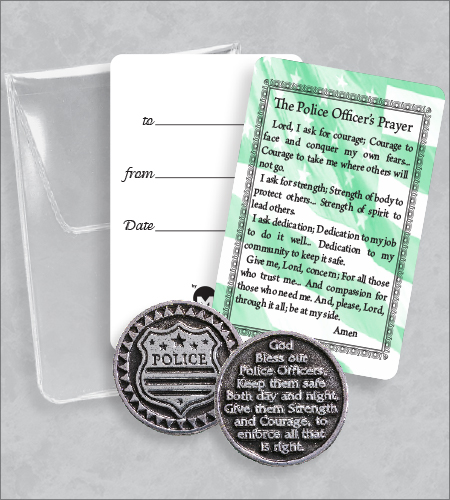 POLICE OFFICER PRAYER TOKEN PACKET