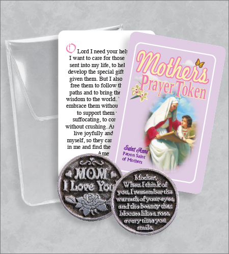 MOTHER'S PRAYER TOKEN PACKET WITH ST ANNE CARD