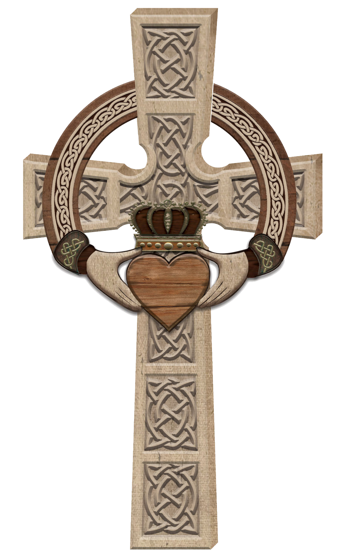 7 X 12in Claddagh Wall Cross with Card Boxed