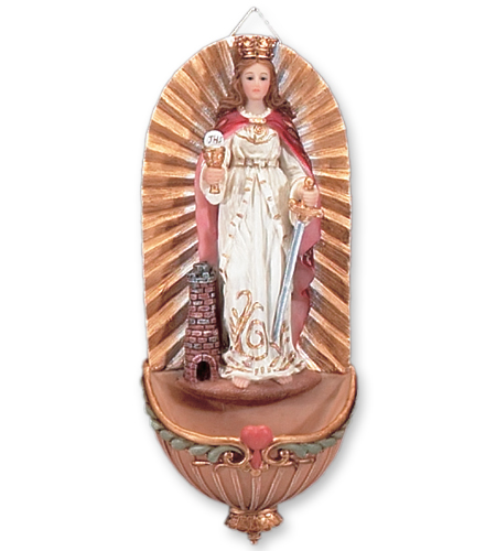 6.75in ST. BARBARA FLORENTINE WATER FONT