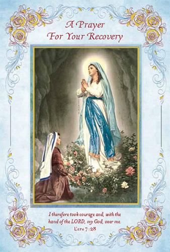 Get Well Our Lady Of Lourdes Greeting Card | 87132 | Malhame