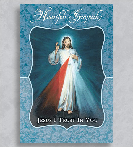 Sympathy Jesus Chaplet Greeting Card