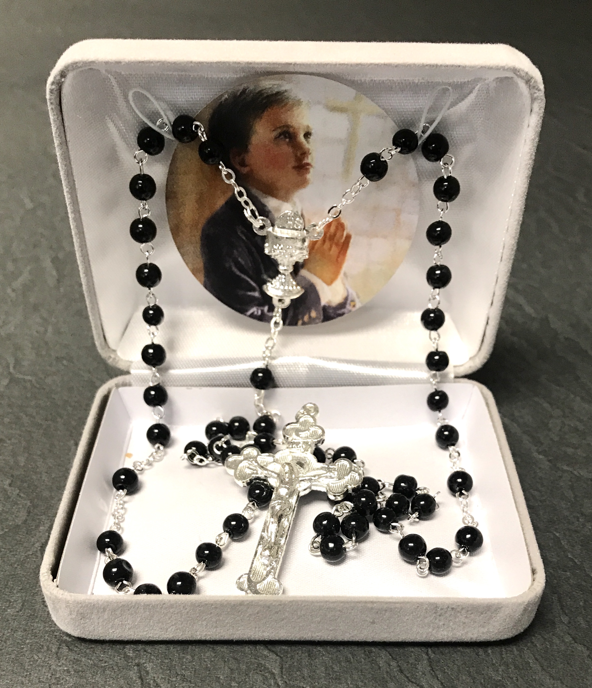 BLACK FC ROSARY GIFT BOXED