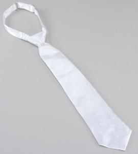 Satin First Communion White Tie with Chalices