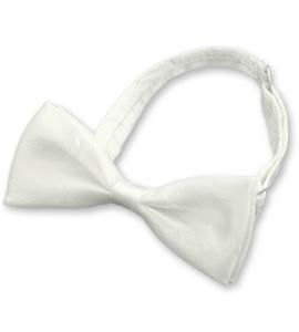 Satin First Communion White Bow Tie with Chalices