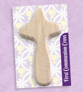 4in WOOD COMMUNION PRAYER CROSS