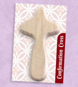 4in WOOD CONFIRMATION PRAYER CROSS