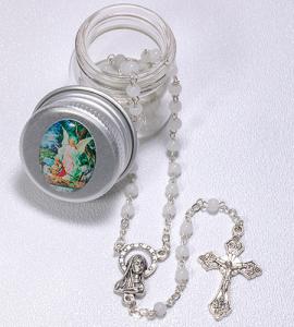 PEARL ROSARY IN GUARDIAN ANGEL BOX