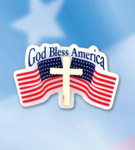 GOD BLESS AMERICA ENAMELED FLAG LAPEL PIN