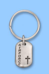 IN HIS SERVICE AIR FORCE DOGTAG KEYRING