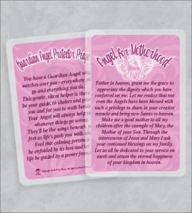 Angel For Motherhood Laminated Prayer Card