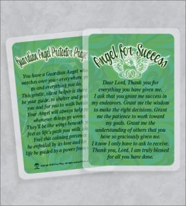 Angel For Success Laminated Prayer Card