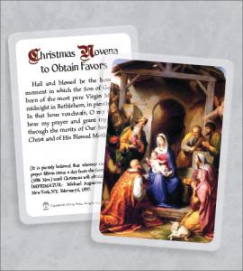 Christmas Novena Laminated Prayer Card