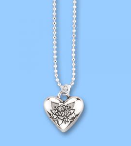 Forever In My Heart Silver Heart Pendant