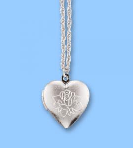Forever In My Heart Silver Heart Locket Pendant