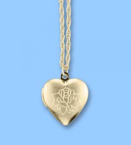 Forever In My Heart Gold Locket Pendant