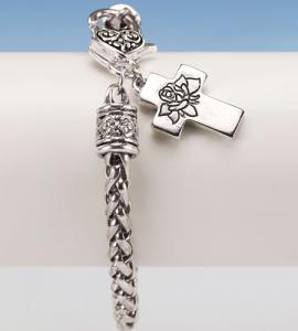Forever In My Heart Cross Bracelet