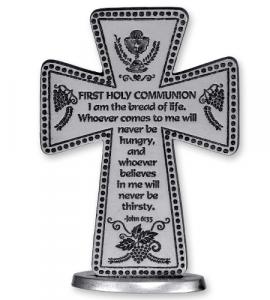 3in 1st Communion Stand Message Cross Gift Boxed