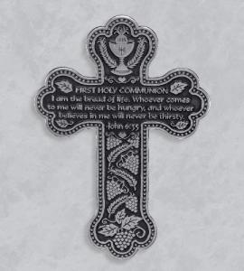 5.5in COMMUNION WALL CROSS GIFT BOXED