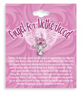 Angel For Motherhood Crystal Lapel Pin