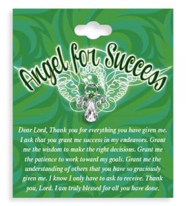 Angel For Success Crystal Lapel Pin