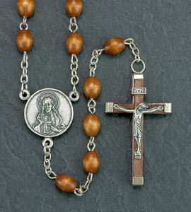 5X7mm Brown Wood Romagna Rosary