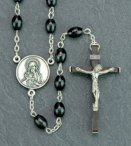5X7mm Black Wood Romagna Rosary