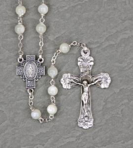 6 mm Mother of Pearl Gemstone Rosary