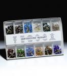 12pc 6mm DIAMOND CUT BIRTHSTONE ROSARY DISPLAY