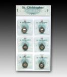 24pc PEWTER ST. CHRISTOPHER SPORTS KEYRING DISPLAY
