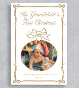 KATHRYN FINCHER GRANDCHILD FIRST CHRISTMAS GREETING CARD