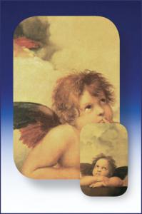2 in x 3 in Two Dimensional Sistine Angels Holy Card
