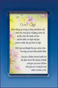 DON'T QUIT PHOTO FRAME MAGNET