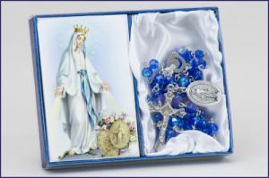 Miraculous Laminated Prayer Card with Rosary