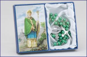 Saint Patrick Laminated Prayer Card with Rosary