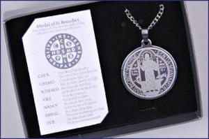 3.5 cm Laser-Etched Saint Benedict Medal Boxed