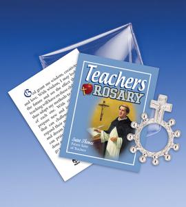 Saint Thomas Aquanis Teacher Rosary Ring Packet