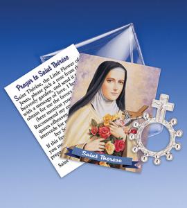 Saint Therese Rosary Ring In Pouch