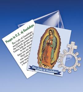 Our Lady of Guadalupe Rosary Ring In Pouch