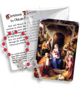 Christmas Ruby One Decade Rosary Packet