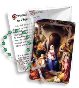 Christmas Emerald One Decade Rosary Packet