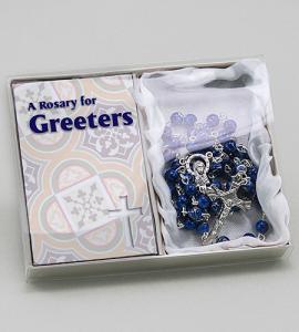 Greeters Rosary In Blue Box