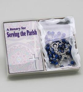 Serving Parish Rosary In Blue Box