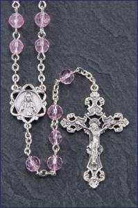 6mm October Round Diamond Cut Birthstone Rosary