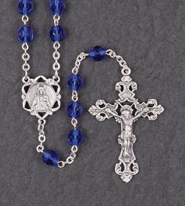 6mm December Round Diamond Cut Birthstone Rosary