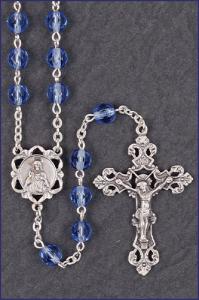 6mm December Round Diamond Cut Birthstone Rosary