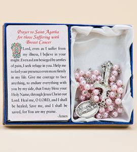 St Agatha/Breast Cancer Healing Rosary Boxed